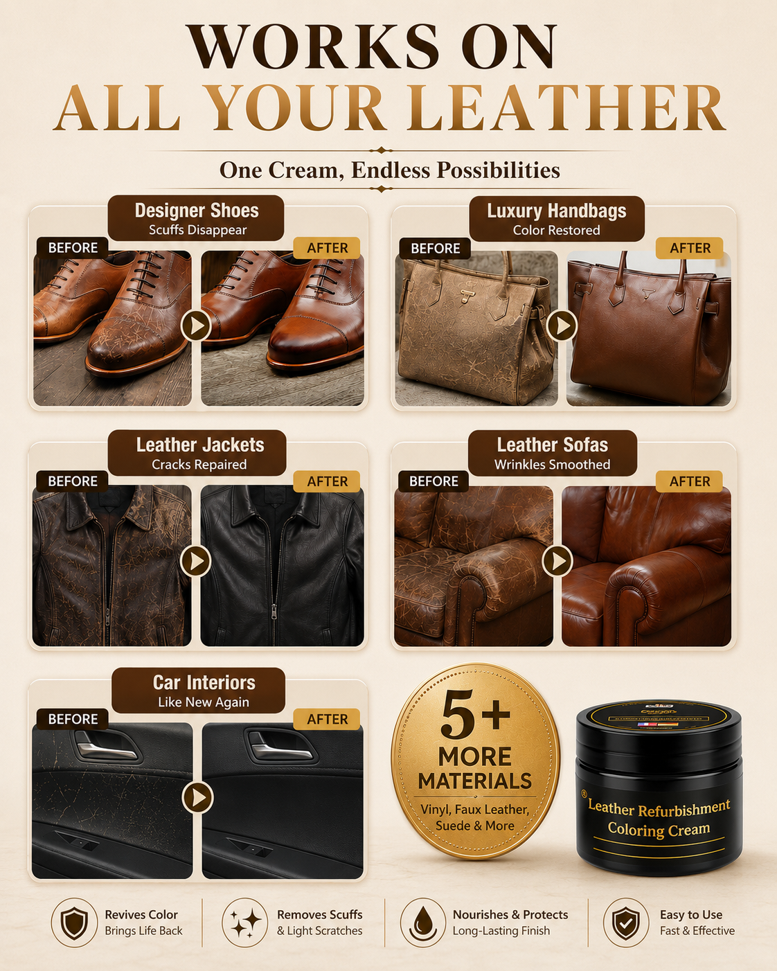 Professional Leather Care, Complete with Color Filling and Repair! 🌟