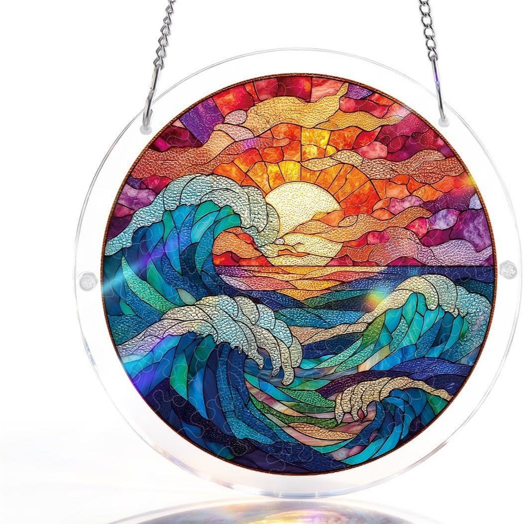 🔥LAST DAY 49% OFF ☀️🛍️Acrylic Jigsaw Puzzle Suncatcher 80 Pieces