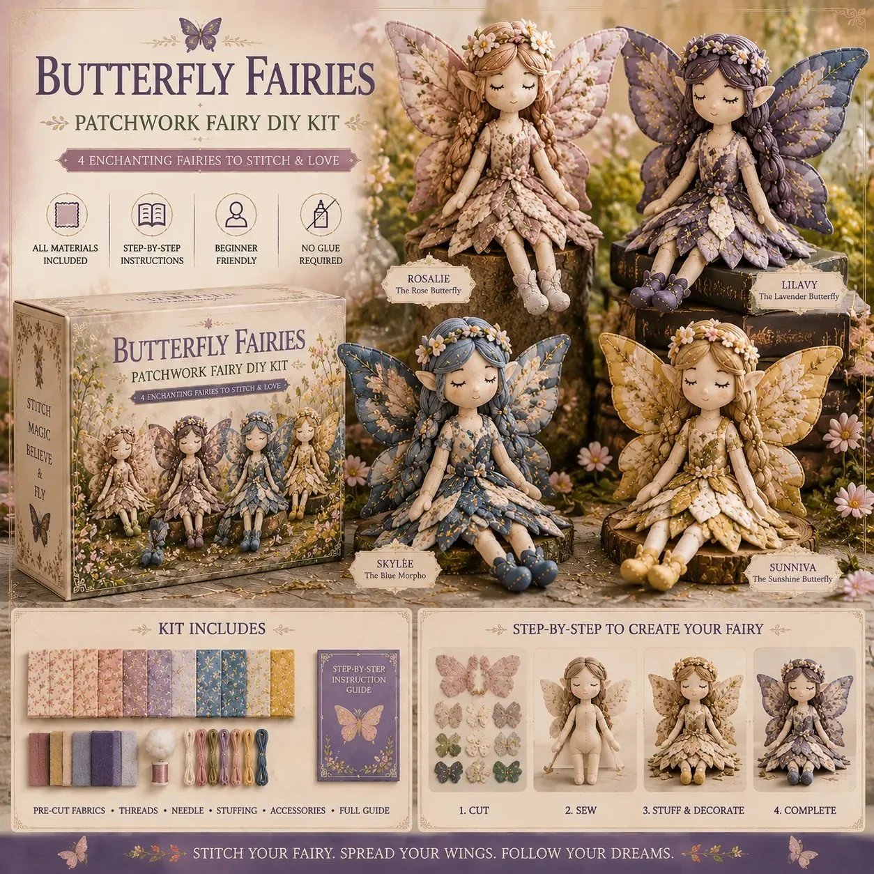 🔥LAST DAY 50% OFF🧵Fairy Patchwork DIY Collection