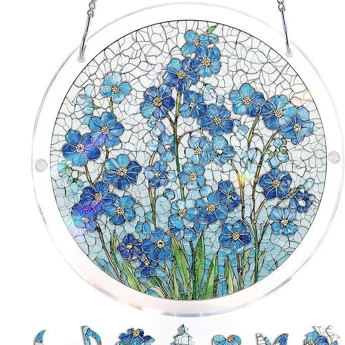 🔥LAST DAY 49% OFF ☀️🛍️Acrylic Jigsaw Puzzle Suncatcher 80 Pieces