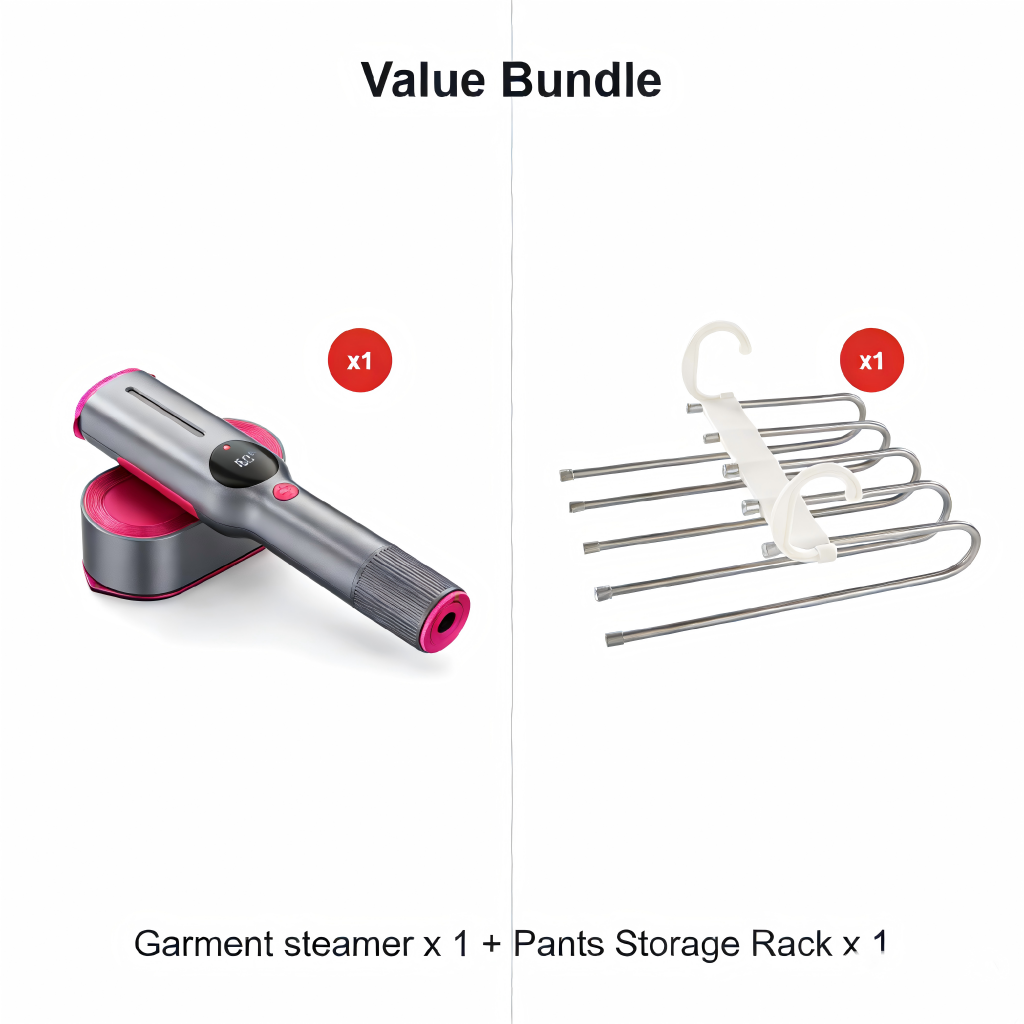 🥳2026 HOT SALE💨  Steam Iron & Steamer 2-in-1 – Kills 99.99% mites & bacteria. 5s preheat, 150ml tank. Ceramic plate, even heat. Safe for silk to cotton. Your fabric care essential. 🛡️🌿