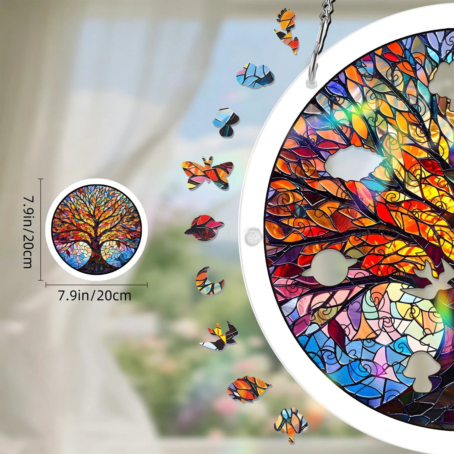 🔥LAST DAY 49% OFF ☀️🛍️Acrylic Jigsaw Puzzle Suncatcher 80 Pieces