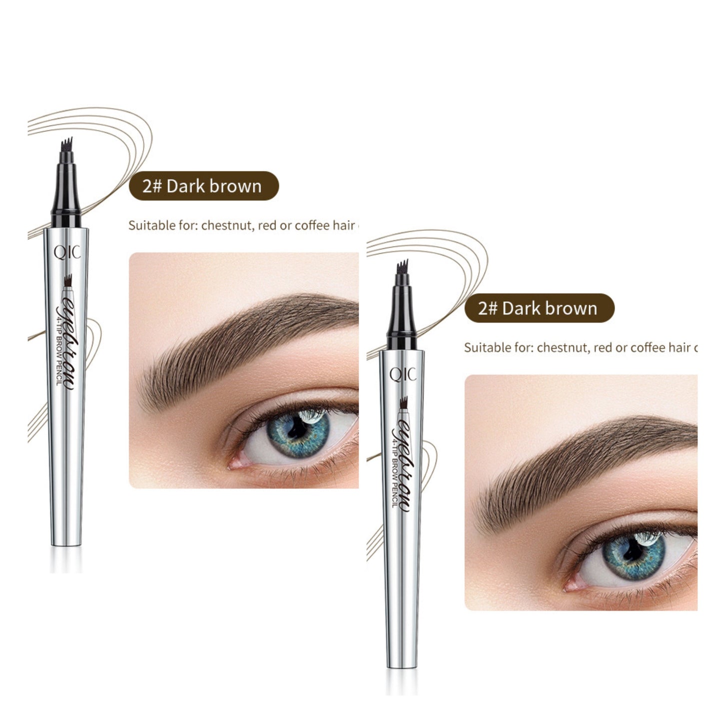 🎉 Oferta increíble 80% DE DESCUENTO🔥¡Compra 1 y llévate 1 gratis!💎¡Resistente al agua y 4 puntas para cejas naturales!