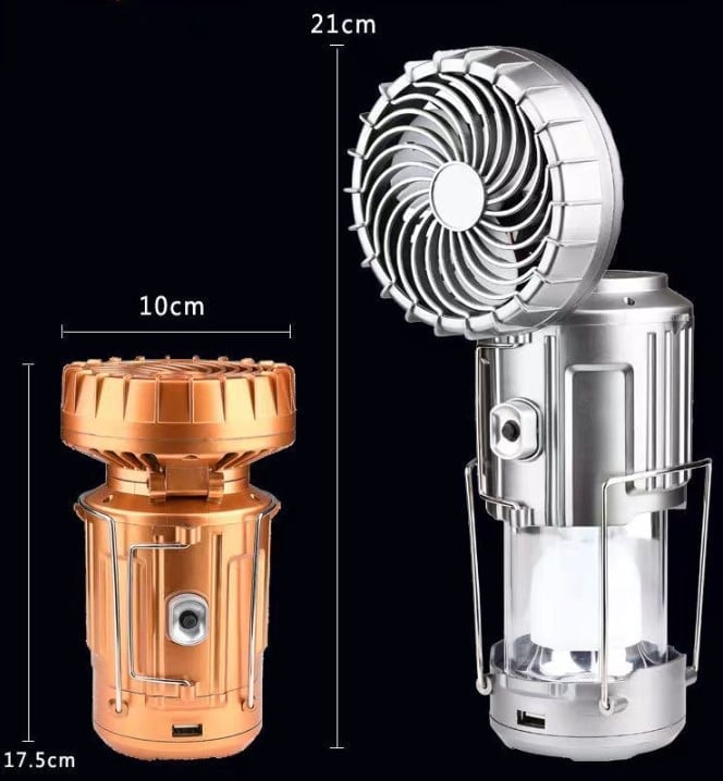 ⛺️🔥Hot Sale 50% OFF💡Portable LED Camping Lantern With Fan 🎵💨
