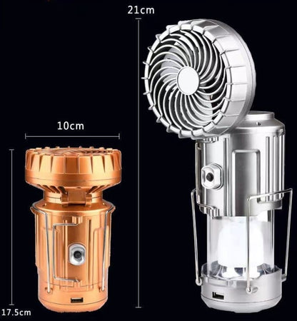 ⛺️🔥Hot Sale 50% OFF💡Portable LED Camping Lantern With Fan 🎵💨
