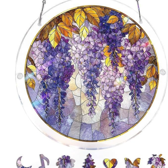 🔥LAST DAY 49% OFF ☀️🛍️Acrylic Jigsaw Puzzle Suncatcher 80 Pieces