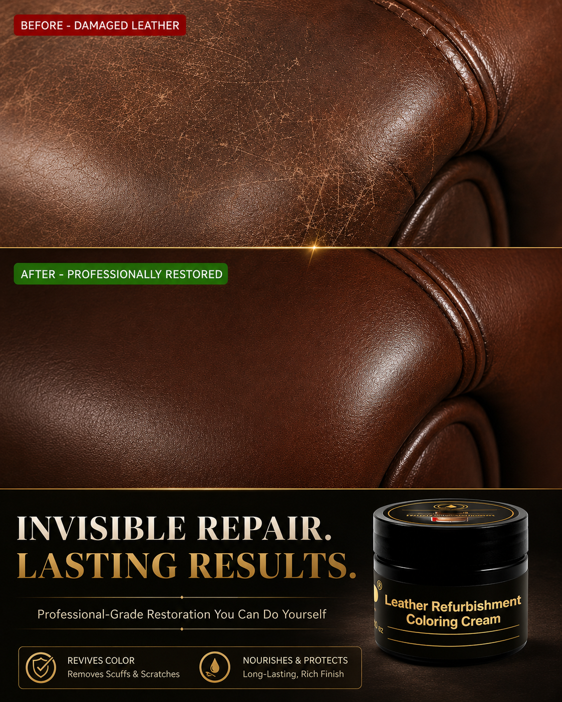 Professional Leather Care, Complete with Color Filling and Repair! 🌟