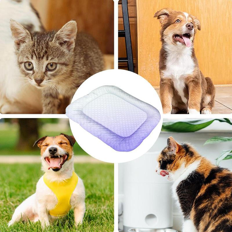 💖LAST DAY SALE ONLY￡7.99!!❄Pawchill™🇬🇧Pet Cooling Mat for Dogs & Cats 🐾 Naturally Cool Ice-Silk Pad • Breathable, Washable & Soft 🌿  For Floors, Sofas & Car Travel • Multiple Sizes • Gradient Colours ☀️🐶🐱
