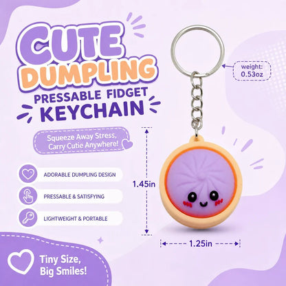 🔥 LAST DAY 49% OFF🔥  Cute Dumpling Pressable Fidget Keychain - touch sensing light
