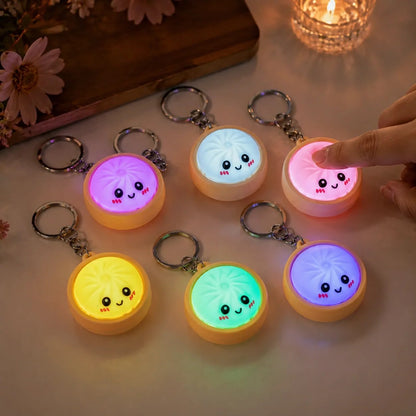 🔥 LAST DAY 49% OFF🔥  Cute Dumpling Pressable Fidget Keychain - touch sensing light