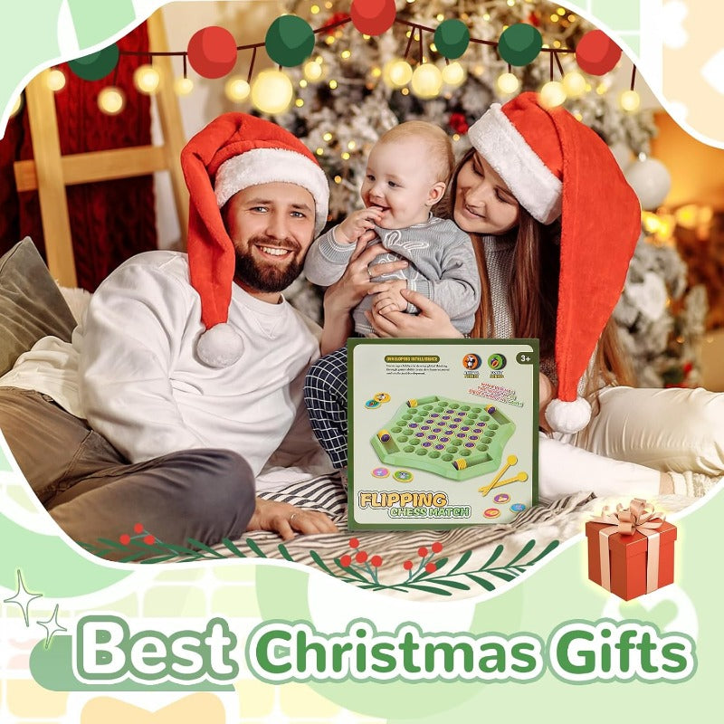 🎁¡PROMOCIÓN ÚLTIMO DÍA 50% DE DESCUENTO!⏰Juego de mesa Flip-Match para niños – Tablero de ajedrez Flip DIY para niños