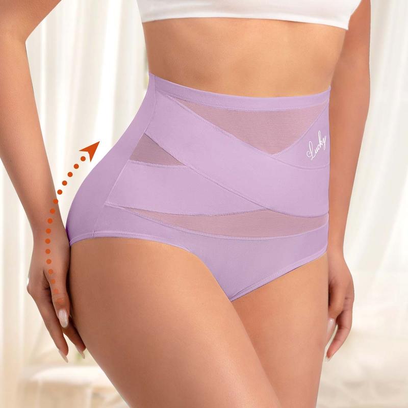 🌸 Last Day Special Price £9.99 ! 🔥Buy 1 Get 1 Free🎁Plus-Size High-Waist Cross Tummy Control Panties