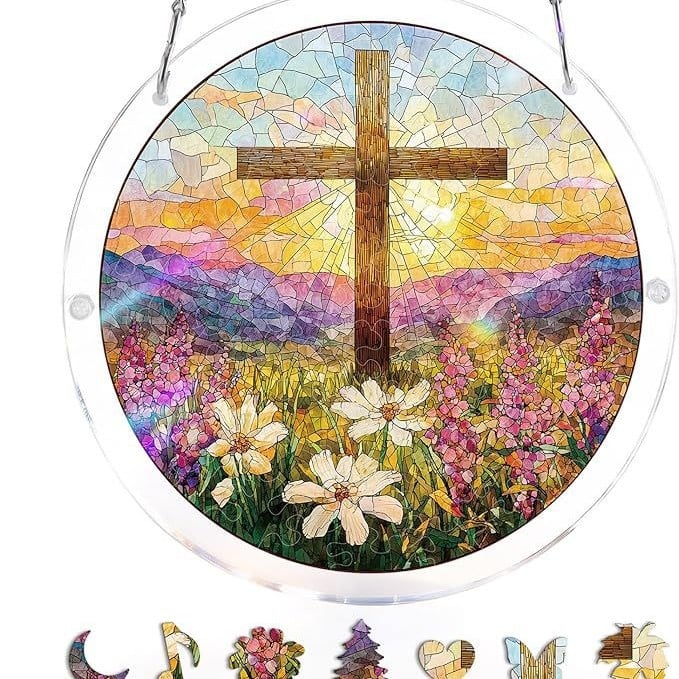 🔥LAST DAY 49% OFF ☀️🛍️Acrylic Jigsaw Puzzle Suncatcher 80 Pieces