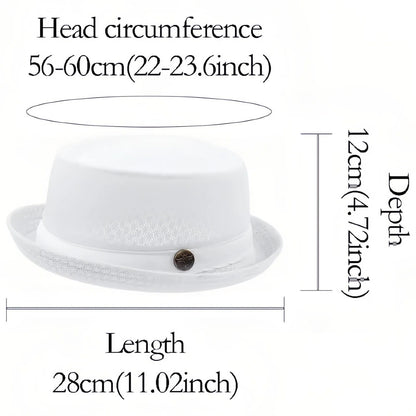 Summer Breathable Mesh Pork Pie Hat