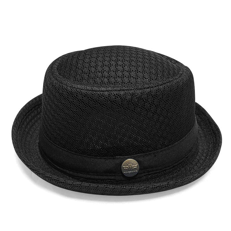 Summer Breathable Mesh Pork Pie Hat