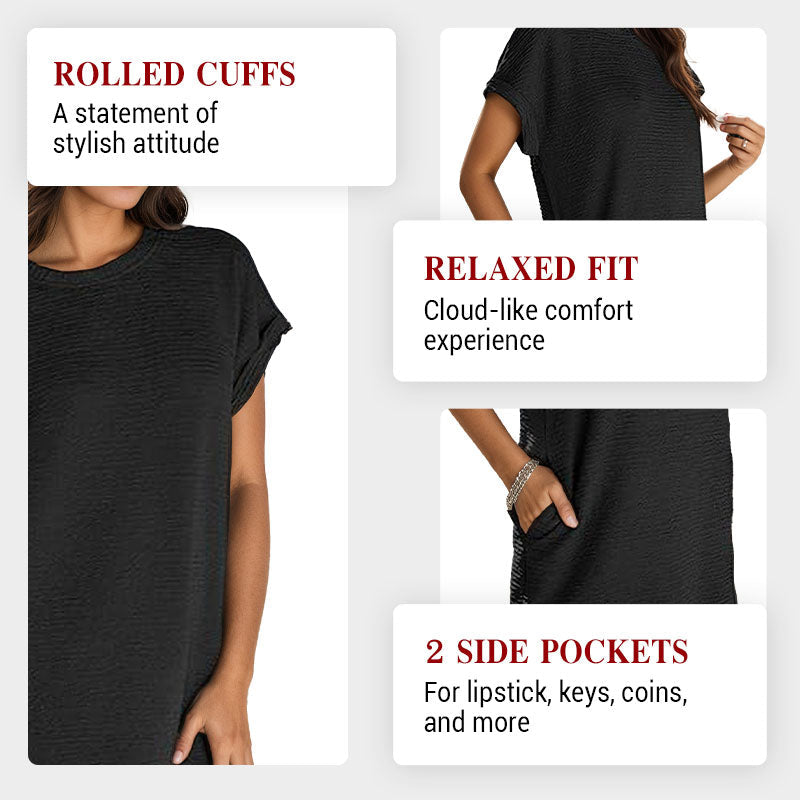 🔥New Trendy, cozy seasonal dress 50% OFF!-💞Women's Relaxed Pocket Dress