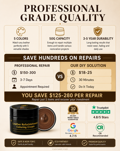 Professional Leather Care, Complete with Color Filling and Repair! 🌟