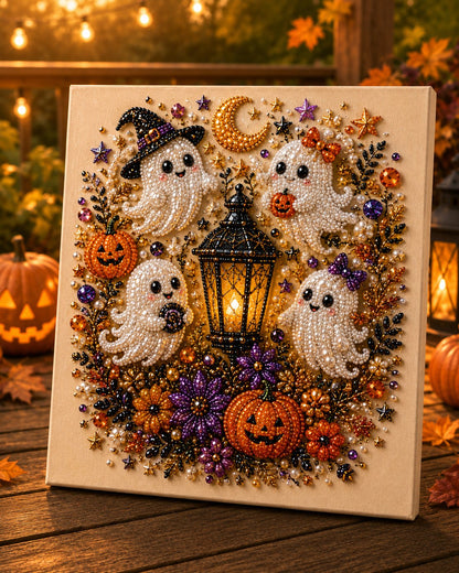 💥 Last Day 50% OFF👻✨🎃 Halloween Pearl Painting Kit – 5D DIY Beaded Art Craft Set with Full Tools ✨ | Spooky Pumpkin, Witch & Black Cat Design 🕯️ | Festive Wall Decor & Unique Gift for Adults & Teens 🎁