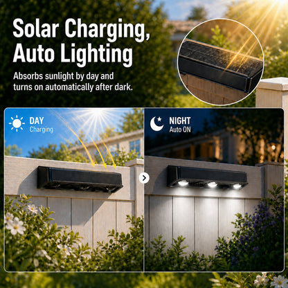 💡 7 Colors + RGB Solar Fence Lights