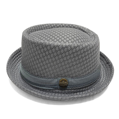 Summer Breathable Mesh Pork Pie Hat