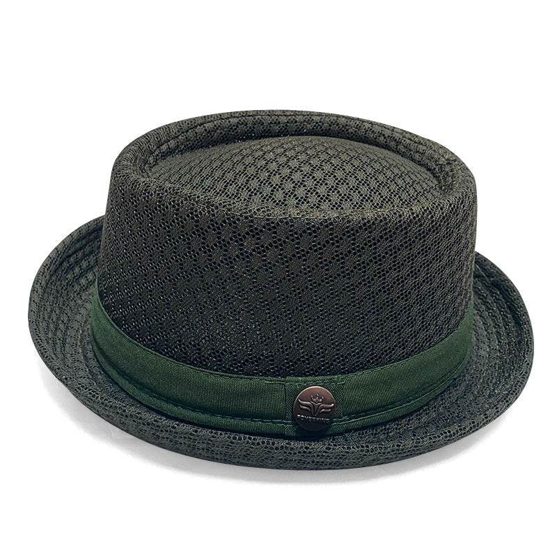 Summer Breathable Mesh Pork Pie Hat