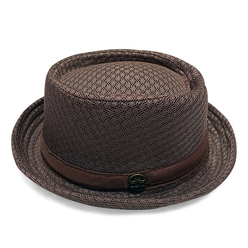 Summer Breathable Mesh Pork Pie Hat