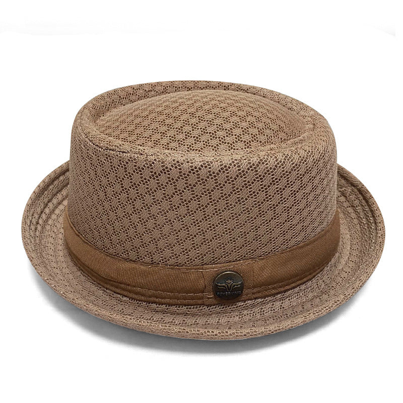 Summer Breathable Mesh Pork Pie Hat