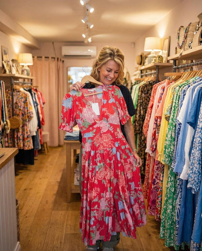 🌺Summer Hot Sale 60% OFF💐💃V-neck Floral Loose Maxi Dress