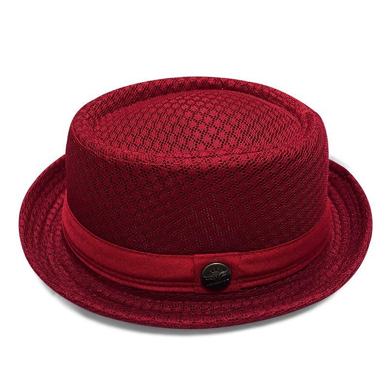 Summer Breathable Mesh Pork Pie Hat