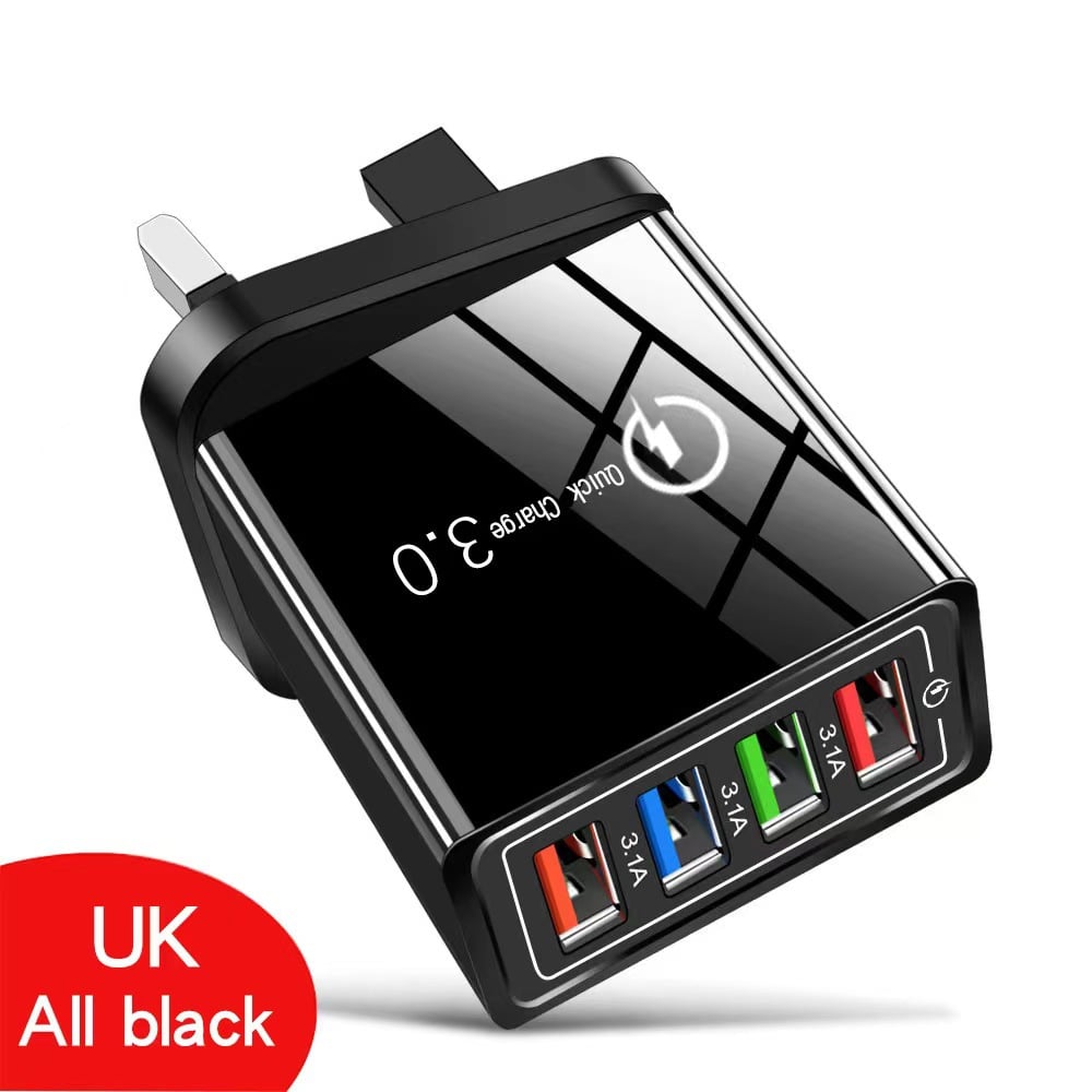⚡️Secret to Faster Phone Performance⚡️Four-Port Travel Charger for Extended Phone Battery Life