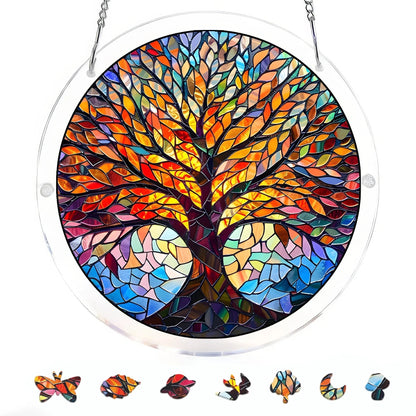 🔥LAST DAY 49% OFF ☀️🛍️Acrylic Jigsaw Puzzle Suncatcher 80 Pieces