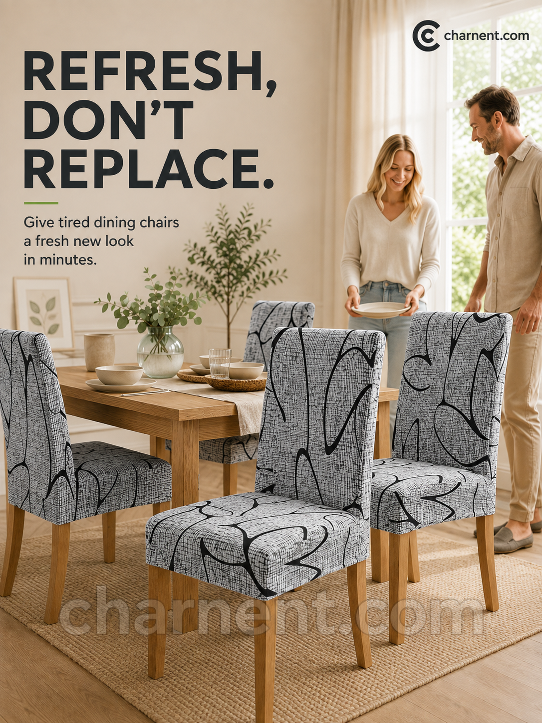 ⏰🔥LIMITED TIME 50% OFF!🔥50K+ SOLD!  🪑Stretch Dining Chair Cover