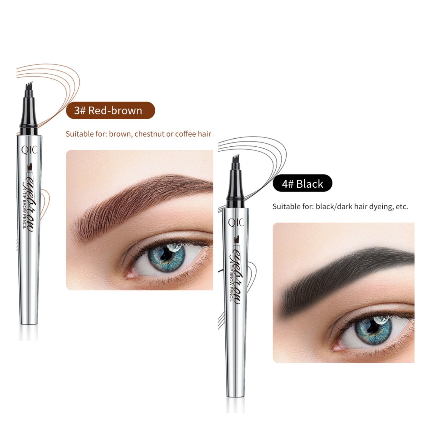 🎉 Oferta increíble 80% DE DESCUENTO🔥¡Compra 1 y llévate 1 gratis!💎¡Resistente al agua y 4 puntas para cejas naturales!