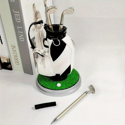⛳Golf Pen Holder + 3-Pen Set🏌️‍♂️Elevate Your Office Desk – A Hole-in-One for Style & Function