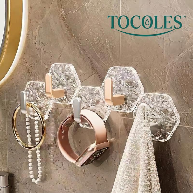 🏆LAST DAY SALE 50% OFF!!🎁🔥Hexagon Ripple Self-Adhesive Hooks – Heavy Duty, Waterproof & Rustproof✨ No Drilling • Strong Hold • Easy Install