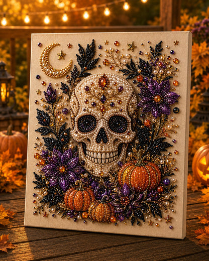 💥 Last Day 50% OFF👻✨🎃 Halloween Pearl Painting Kit – 5D DIY Beaded Art Craft Set with Full Tools ✨ | Spooky Pumpkin, Witch & Black Cat Design 🕯️ | Festive Wall Decor & Unique Gift for Adults & Teens 🎁