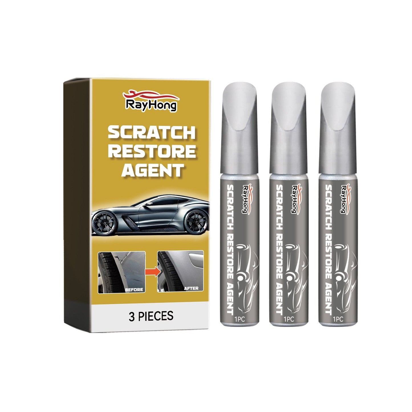 🏆Magic Car Scratch Repair Pen – Fix rim scratches in minutes. Permanent, no‑drip formula. Includes clear coat. ✨🔧