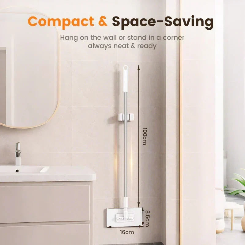 🔥Extendable Telescopic Disposable Flat Clip Mop, 360° Swivel Lightweight Floor Mop