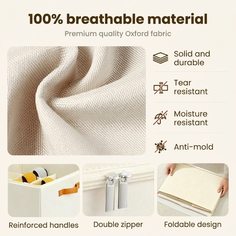 👟 Fabric Shoe Organizer Storage Box – Foldable, Large Capacity, Dustproof & Breathable for Closet & Bedroom 🧺✨-UK