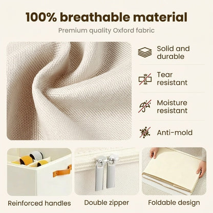 👟 Fabric Shoe Organizer Storage Box – Foldable, Large Capacity, Dustproof & Breathable for Closet & Bedroom 🧺✨-UK