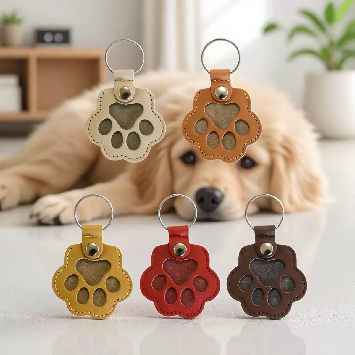 (10pcs)BUY 5 GET 5 FREE💖Leather Pet Memorial Keychain  🐾 Keep Their Memory Close, Always
