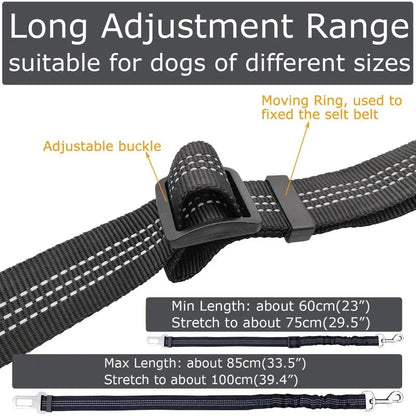 🐱🐶 2-Pack Pet Seatbelts – Car Headrest Restraint, Adjustable Safety Leads