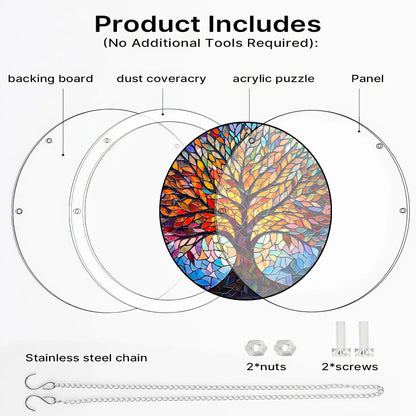 🔥LAST DAY 49% OFF ☀️🛍️Acrylic Jigsaw Puzzle Suncatcher 80 Pieces