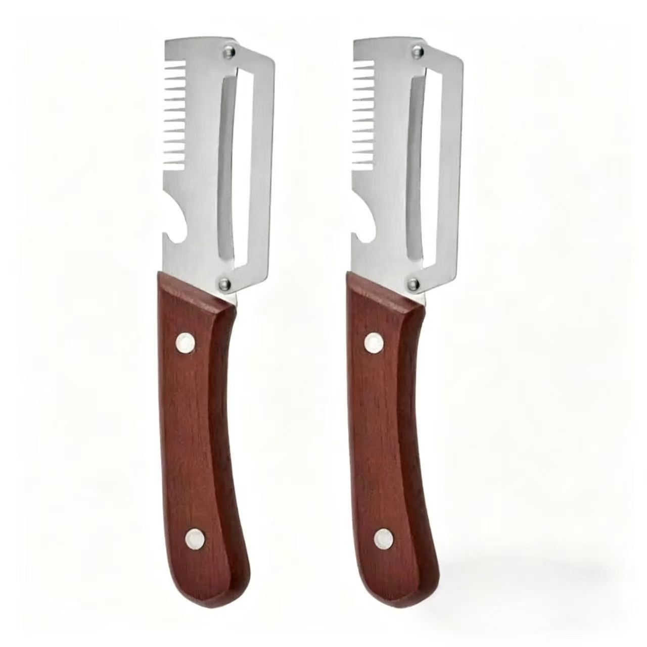 🔥Multi-Functional Wooden Vegetable Peeler with Built In Bottle Opener