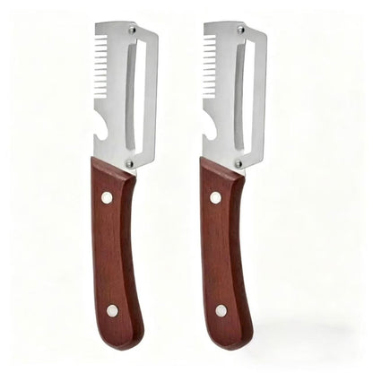 🔥Multi-Functional Wooden Vegetable Peeler with Built In Bottle Opener