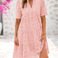 ⏰2025 Hot Sale -Women's Elegant Hollow Out Lace Ruffle Casual Mini Dress