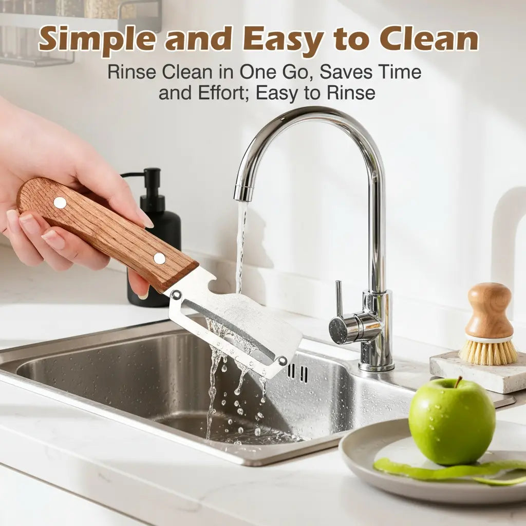 🔥Multi-Functional Wooden Vegetable Peeler with Built In Bottle Opener