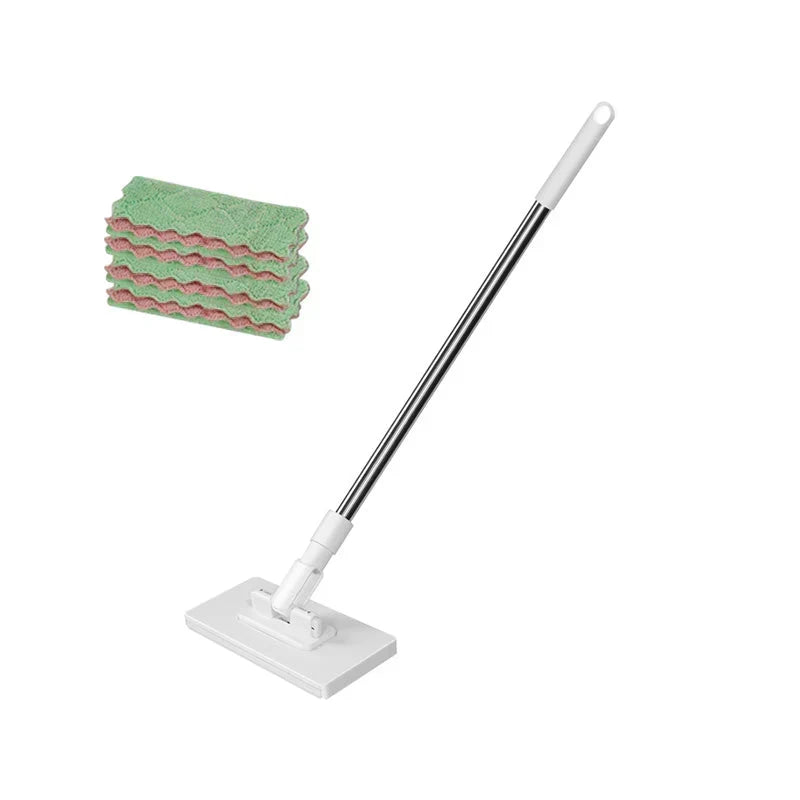 🔥Extendable Telescopic Disposable Flat Clip Mop, 360° Swivel Lightweight Floor Mop