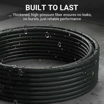 💧 Triple-layer burst-proof hose – PVC & stainless steel. Universal connector, easy install. Perfect for heavy-duty cleaning! 🚿🔧