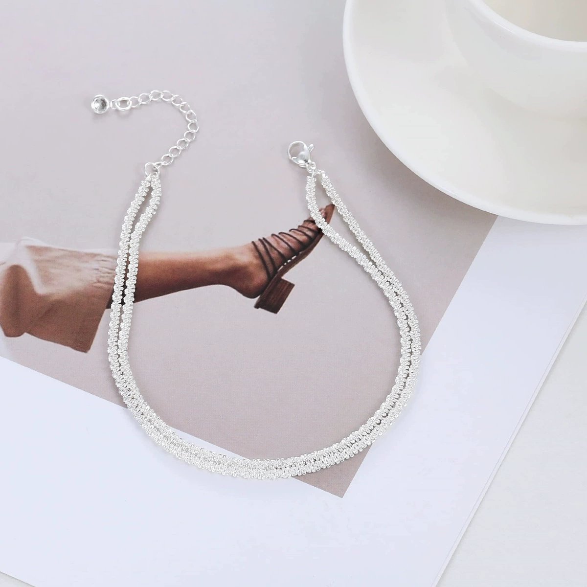 Buy 1 get 1 free🥰Dainty Layered Waterproof Anklet For your lover